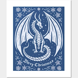 Merry Dragon Christmas Posters and Art